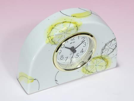 九谷焼 置き時計 S レモン 時計 置時計 おしゃれ クロック clock
