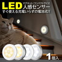 送料無料 1個 センサーライト 人感センサー 室内 電池式 LED 電池 明暗センサー おしゃれ マ ...