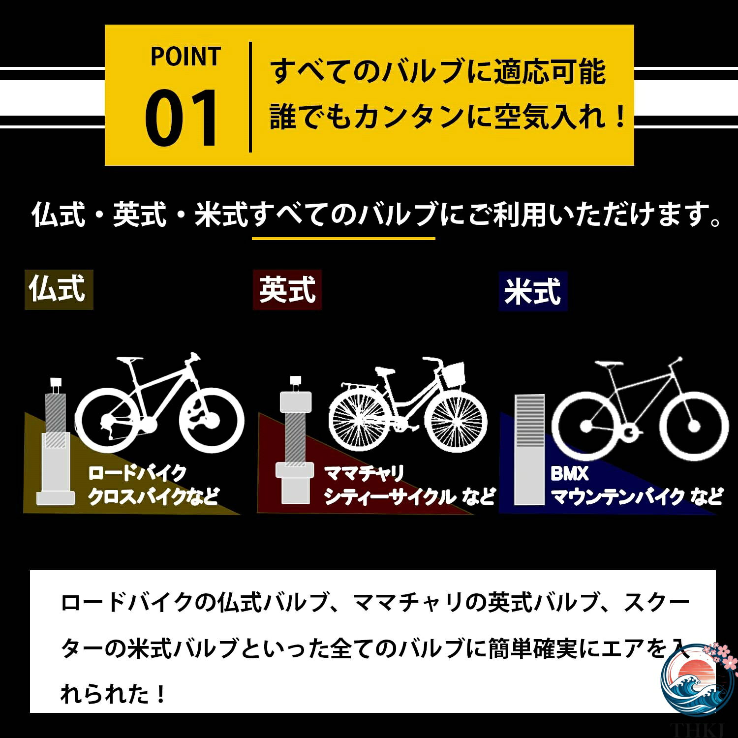 【全品5%ポイント】自転車 空気入れ フロアポンプ 自転車大国台湾製 多機能フロア...