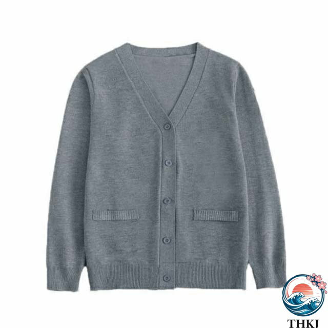 樂天商城 - 【全品2点で5%OFF】スクールカーディガン 男女兼用 無地 vネック 春夏 ゆったり 秋冬 制服 男子高生 女子高生 黒 中学生 ニット 学生服 ニットセーター ボタン スクールカーディガン 通学 大きいサイズ グレー コットン