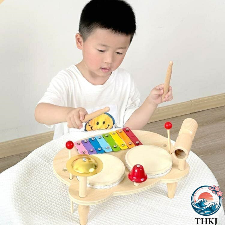 IROIROlabの【全品5%ポイント】楽器 おもちゃ 玩具 赤ちゃん 幼児 子ども 知育玩具 木製 太鼓 男の子 女の子 鉄琴 音楽 プレゼント 出産祝い 誕生日 組み立て簡｜アングル2