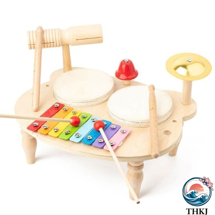 IROIROlabの【全品5%ポイント】楽器 おもちゃ 玩具 赤ちゃん 幼児 子ども 知育玩具 木製 太鼓 男の子 女の子 鉄琴 音楽 プレゼント 出産祝い 誕生日 組み立て簡｜アングル3