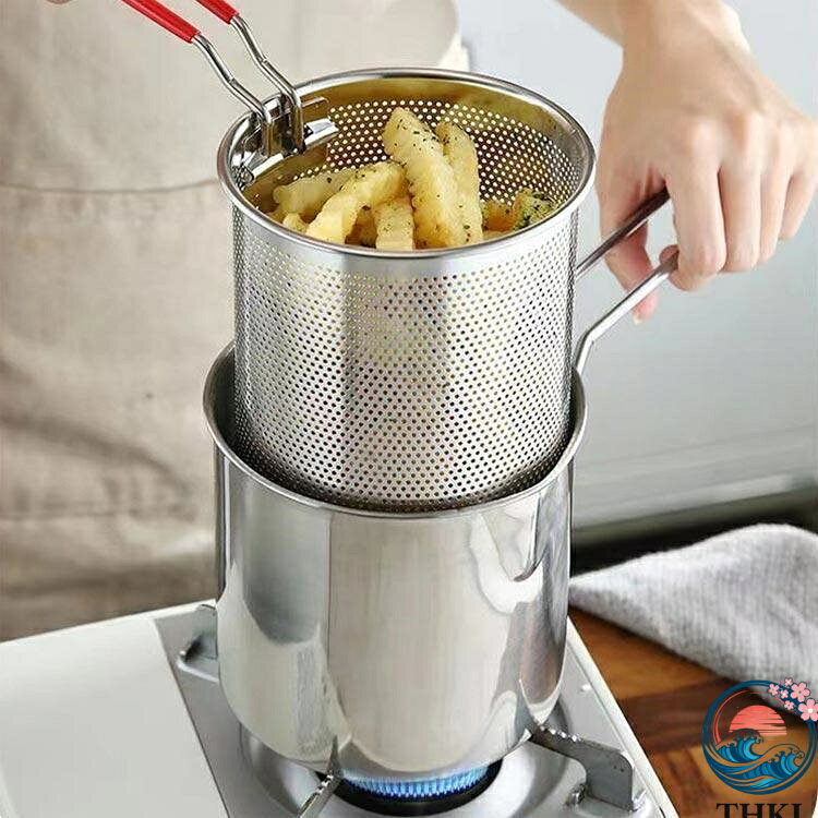 【全品5%ポイント】ステンレス製 ミニパスタポット 片手鍋 なべ 片手ザル付き 天ぷ...