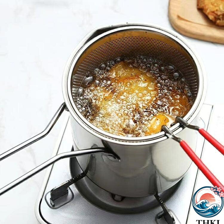 【全品5%ポイント】ステンレス製 ミニパスタポット 片手鍋 なべ 片手ザル付き 天ぷ...