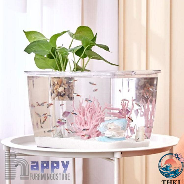 IROIROlabの【全品5%ポイント】割れない金魚鉢 超軽量 清潔で便利 プラスチック製 金魚鉢 花瓶 頑丈 透明 金魚鉢 熱帯魚 メダカ 透明 丸 鉢 水槽 ボール 花瓶 アクアリウム｜アングル3