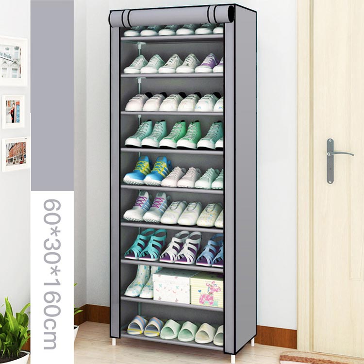 【全品5%ポイント】シューズラック 9段 収納 カバー付き 靴箱 シューズボックス カ...