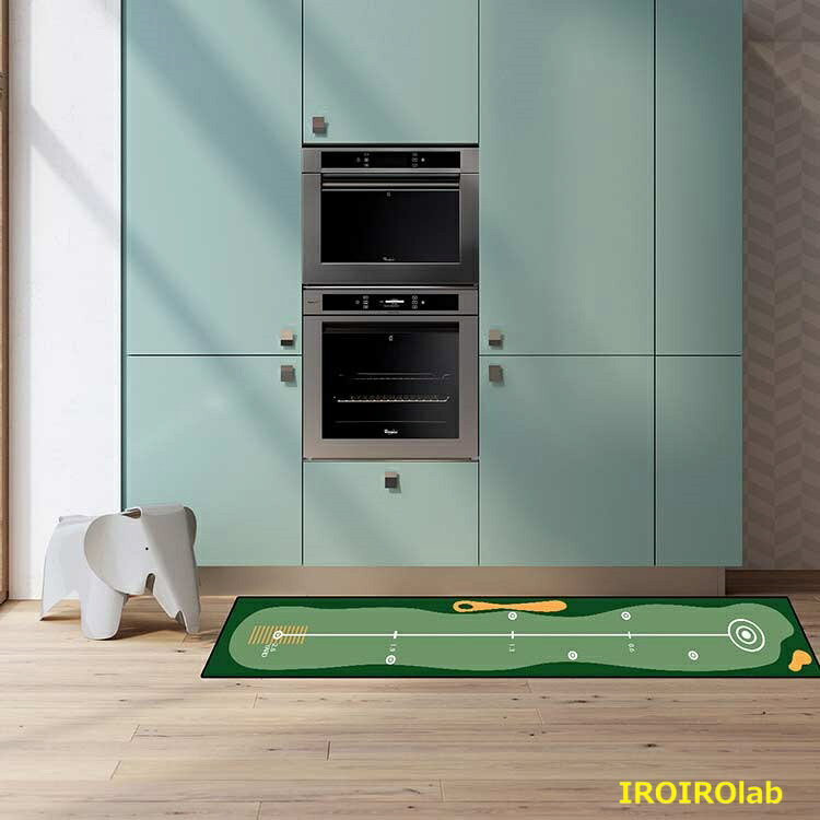【全品5%ポイント】パターマット ゴルフ 50×300cm グリーン 3m 補助ガイドライン付...