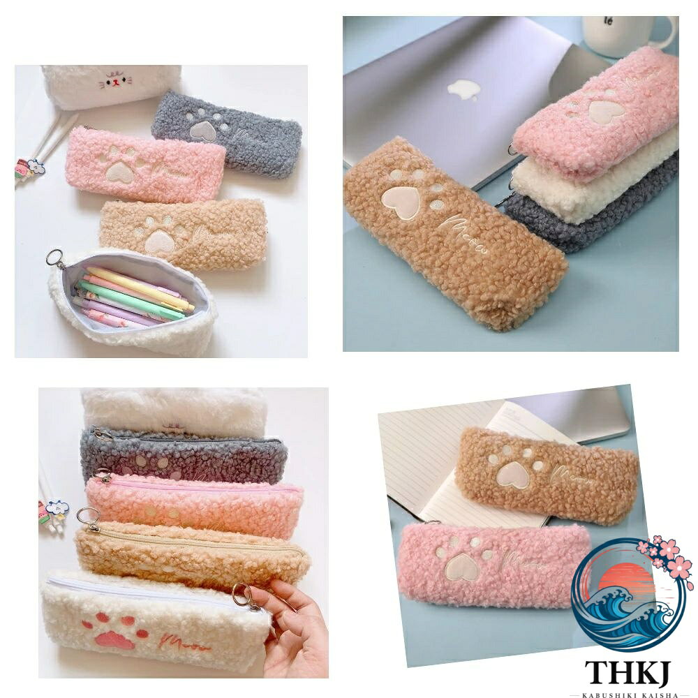 【全品5%ポイント】肉球 ペンケース もふもふ かわいい 筆箱 女子 学生 小物入れ おしゃれ ギフト irolab-10017567 IROIROlab サンプル画像3