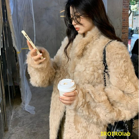 Rakuten - ゆったり 羽織 秋 フェイクファー 長袖 ファーコート スタンドカラー ふわふわ もこもこ アウター ジャケット 暖かい レディース 実用性と使いやす