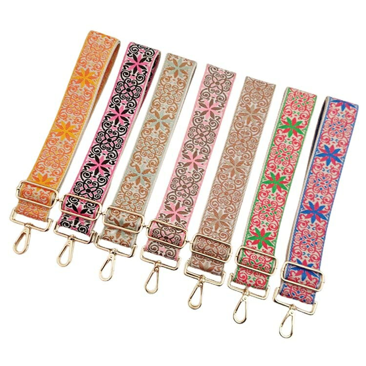 IROIROlabの【全品5%ポイント】バッグストラップ 花柄 斜め掛け ショルダーストラップ 交換ベルト 刺繍 補修 太め 肩掛 交換用肩掛けひも バッグ用 エスニック 実用性と使いやすさ｜アングル2