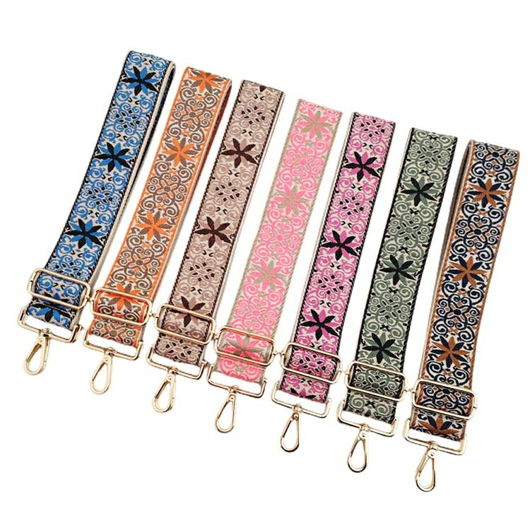 IROIROlabの【全品5%ポイント】バッグストラップ 花柄 斜め掛け ショルダーストラップ 交換ベルト 刺繍 補修 太め 肩掛 交換用肩掛けひも バッグ用 エスニック 実用性と使いやすさ｜アングル3