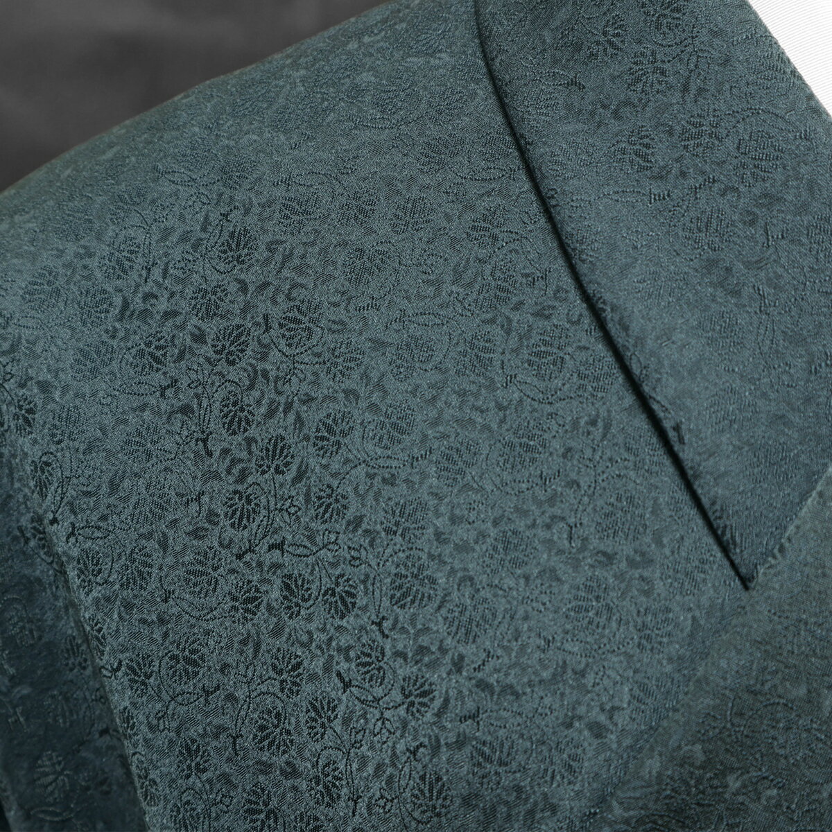 色無地　紋意匠　双葉葵文　熨斗目花【反物1反・胴裏1枚・共色八掛1枚セット】着物 色無地 正絹 反物 袷 単衣 地紋 茶道 茶席 学校行事 七五三 礼装用 入学式 卒業式 結婚