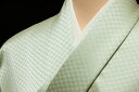 色無地 緞子 七宝文 白青磁【反物1反・胴裏1枚・共色八掛1枚のセット】着物 色無地 正絹 反物 袷 単衣 地紋 茶道 茶席 学校行事 七五三 礼装用 入学式 ...