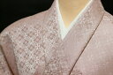 色無地 緞子地 小葵文 梅ねずみ【反物1反・胴裏1枚・共色八掛1枚のセット】着物 色無地 正絹 光沢 艶感 反物 袷 単衣 地紋 学校行事 七五三 礼装用 入学式 卒業式 結婚