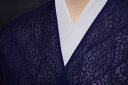 ちりよけコート地 丹後産 紋紗波立涌文 紺色