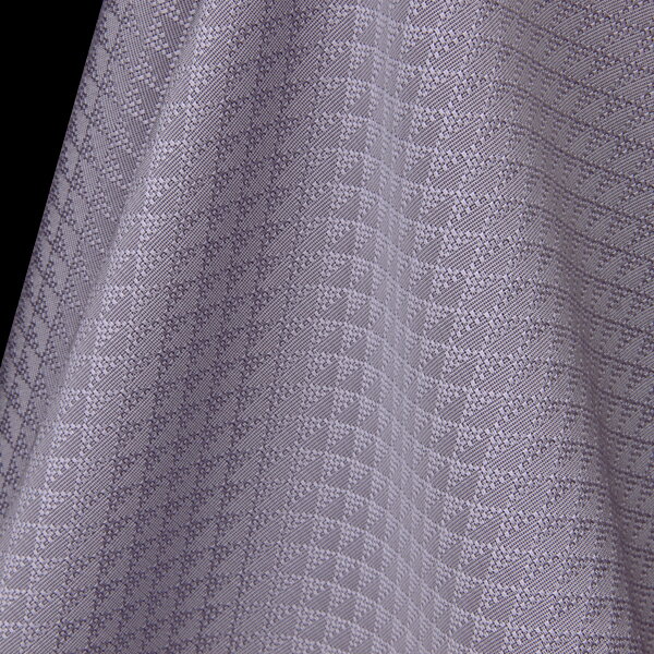 染御召大畦織　黒糸通し　鱗文　薄鳩羽色