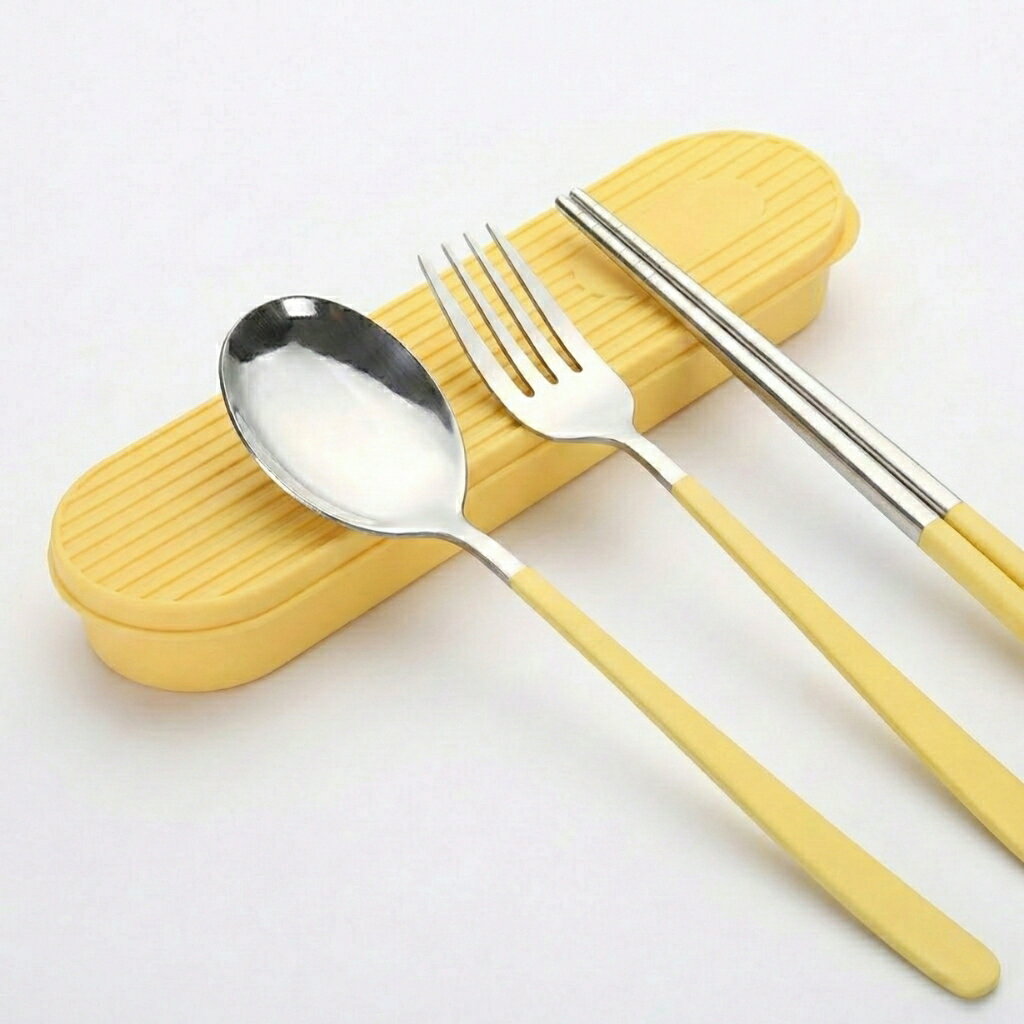 楽天市場】韓国 箸 スプーン セット（カラーイエロー）（キッチン用品