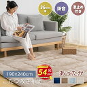 【楽天スーパーSALE期間54%OFF】こたつ敷き布団 極厚ラグ 長方形 190×240cm コタツ敷布団 カーペット あったか 6層 フランネル生地 厚手 滑り止め付き 床暖房対応 防音 遮音 こたつ敷パッド おしゃれ 厚さ36mm 冬用 無地 ラグ こたつ下敷き ポカポカ【送料無料 】