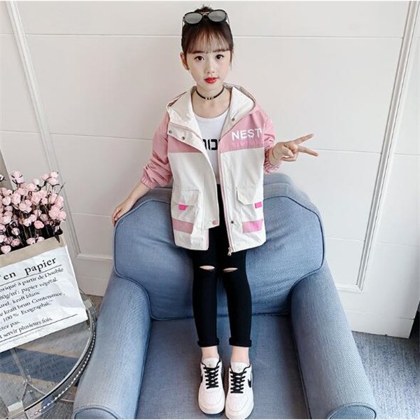 【半額!スーパーSALE】ジャケット スプリングコート 女の子 子供コート 春秋 新作子供服 春コート アウター ロングコート キッズコート 防風 トレンチコート 2021春秋 長袖
