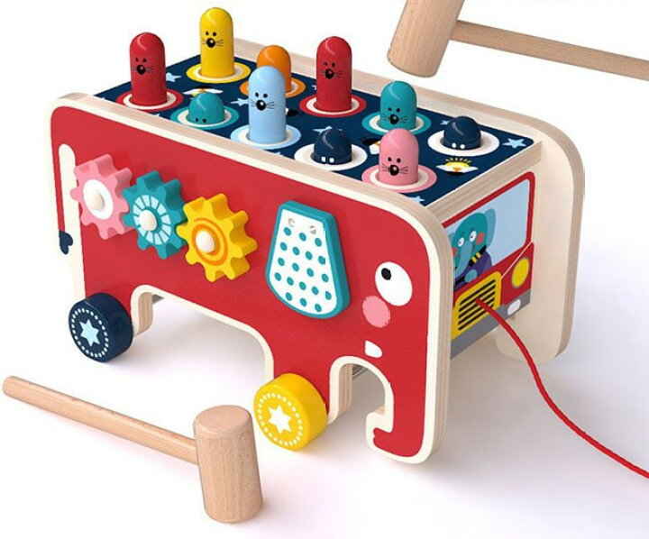 【3212円→実質2891円 P5+5%COUPON! 11/27 01:59迄】モグラ叩き 木製 おもちゃ 出産祝い 知育玩具 プレゼント 反応能力鍛え 男の...