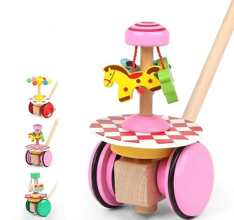 【2894円→実質2605円 P5+5%COUPON! 11/27 01:59迄】木製手押し車 手押し車 乗り物のおもちゃ ベビー向けおもちゃ 手押し車 子供へ...