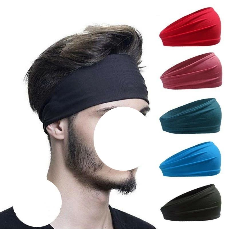 【半額!スーパーSALE】ユニセックス 無地 汗止め フィットネス ランニング ヘアバンド フィットネス カラフル シンプル