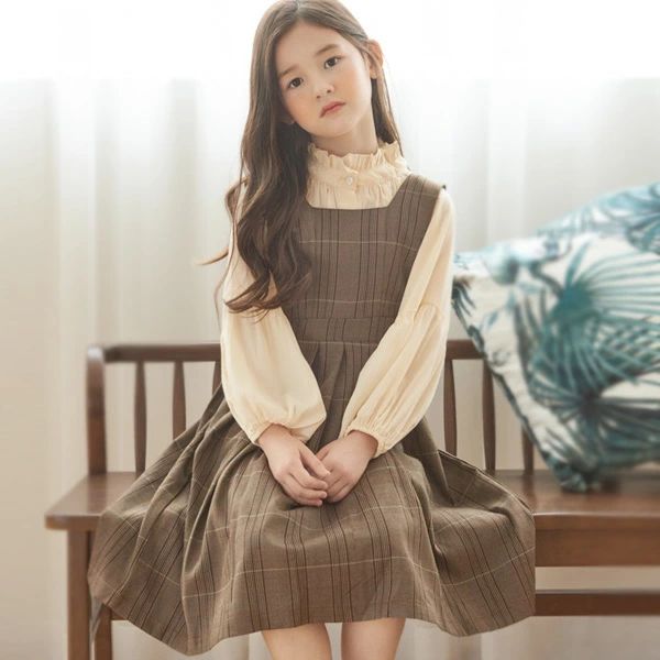 【3780円→実質3213円 P10+5%COUPON! 11/19 23:59迄】子供服 女の子 ワンピースドレス ワンピース 長袖 おしゃれ お出 2点セット子ども服 フォーマルスール カジュアル おしゃれ 入学式 110-160cm 超可愛い 春 秋 韓国 子供服 キッズ