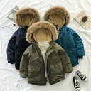【オープン記念!5%OFFクーポン・11/1まで】中綿コート キッズ 子供服 男の子 秋冬 冬服 ダウン風コート キッズコート ロングコート 中綿ジャケット フード付き 無地 暖かい 防寒 子供コート アウター 厚手