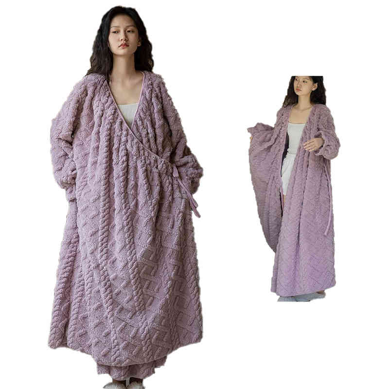 【100枚！5%COUPON+P5倍→実質3528円 11/17まで】バスローブ レディース もこもこ ルームガウン 着る毛..