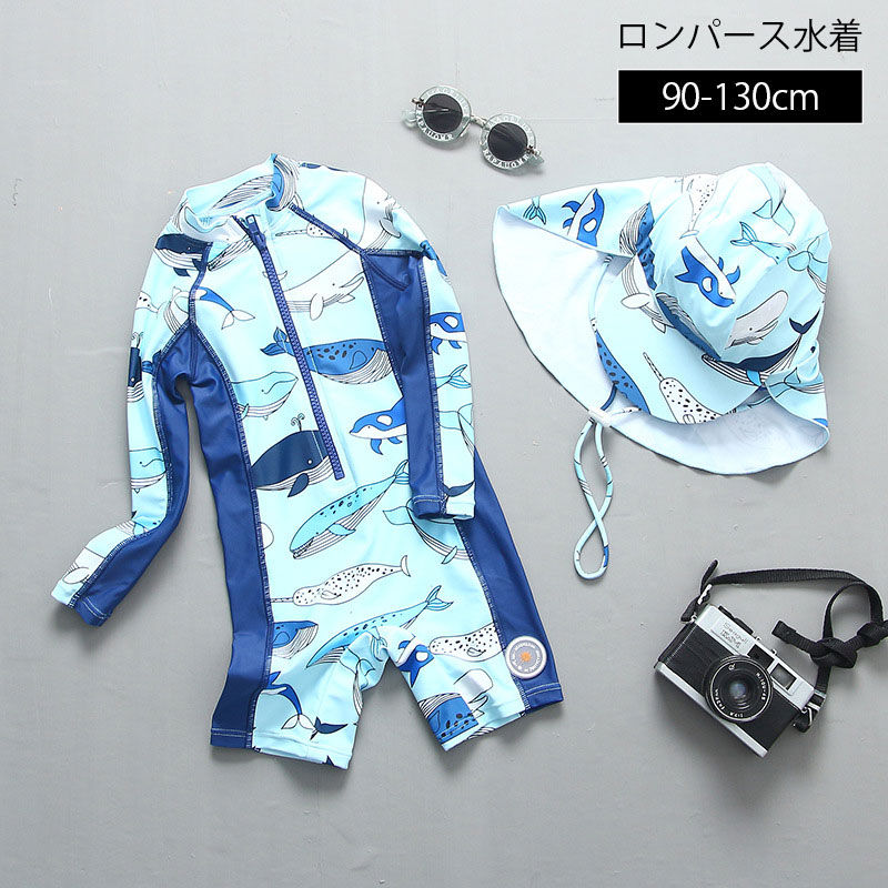 【100枚！5%COUPON+P5倍→実質2879円 11/17まで】キッズ ベビー 水着 男の子 ラッシュガード 車 子供 ス..