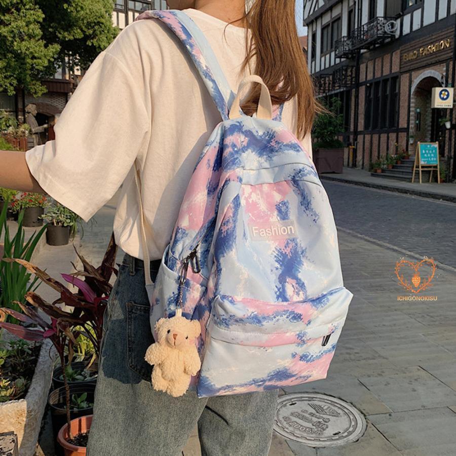 【半額!スーパーSALE】リュックサック レディース グラデーションカラー リュック バッグ デイパック アウトドア バックパック 大容量 可愛い