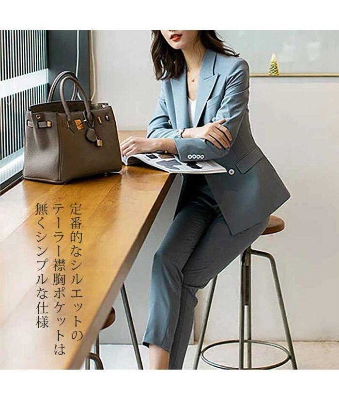 【オープン記念！5%OFFクーポン 11/14まで】フォーマルスーツ セットアップ パンツスーツ オフィス 制服 通勤 OL オフィス 新作 スーツ ママ 体型カバー 通勤 20代 30代 40代 50代 きれいめ 大人 おしゃれ カジュアル オフィス レディース スーツセット 上下セット