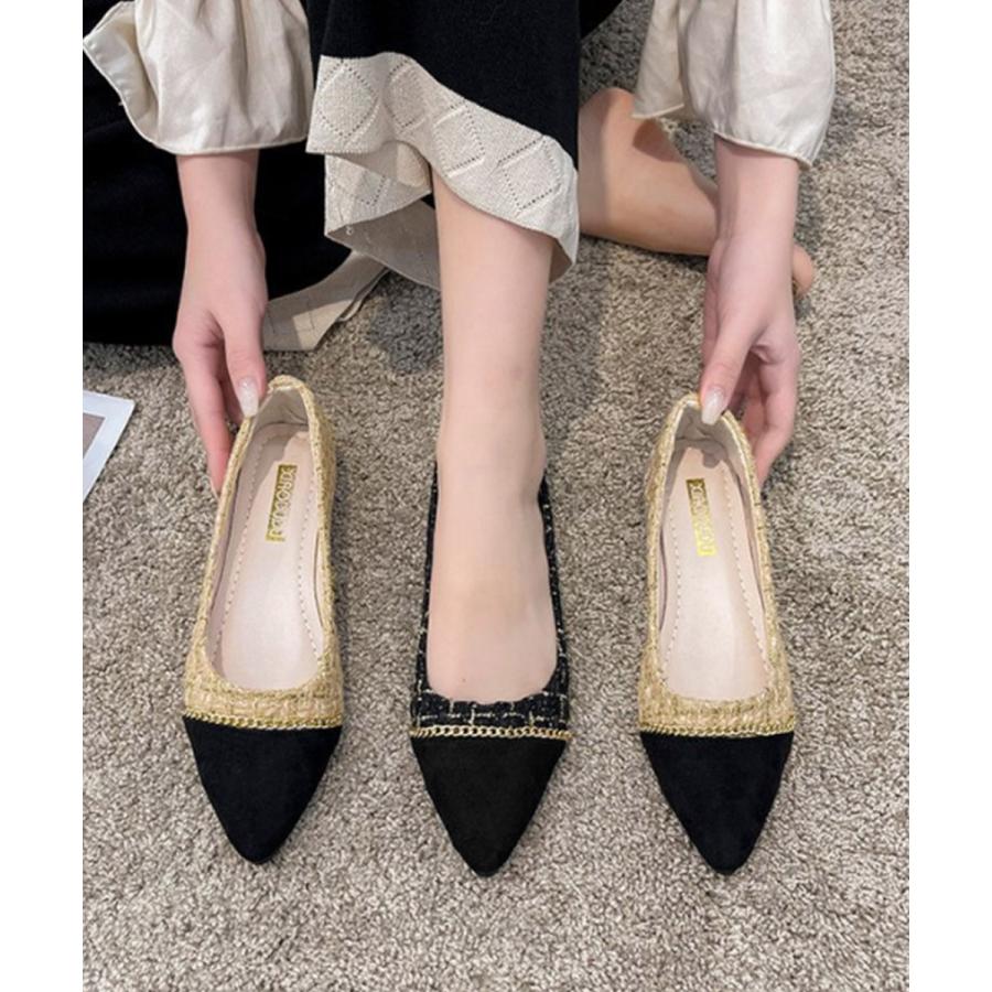 【100枚！5%COUPON+P5倍→実質2520円 11/17まで】スエードパンプス 韓国ツイード風パンプス 通勤通学疲れない靴 美脚シューズ異素材 お洒落パンプス大人