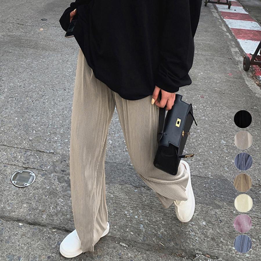 【2693円→実質2203円 P5+5%COUPON+10%OFF! 11/27 01:59迄】プリーツパンツ セルフカットワイドパンツ