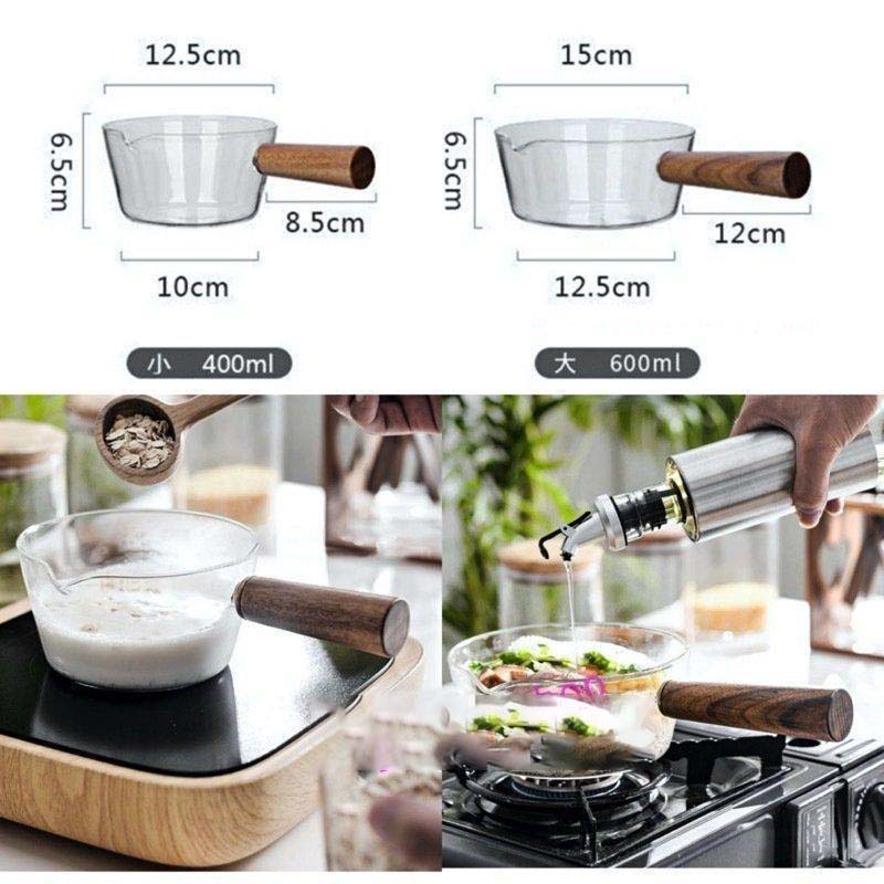 【3448円→実質3276円 5%クーポン配布中! 11/30 23:59迄】ミルクパン ソースパン スープ鍋 透明鍋 耐熱..