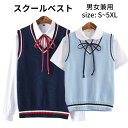 【3179円→実質2601円 P5+5%COUPON+10%OFF! 11/27 01:59迄】ベスト 制服 ニットベスト スクールベスト 学生服 男子 Vネッ...