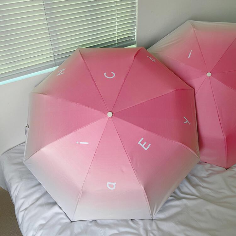 ＼超目玉商品／ 晴雨兼用日傘 ピンクのグラデーション 女性用 全自動傘 梅雨 おしゃれ 通学 通勤 学生 折り畳み傘 完全遮光 自動開閉 軽量 晴雨兼用 軽量 丈夫