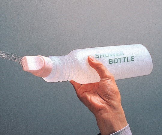 シャワーボトル 450mL ピンク／ブルー アルファメディカル 0-1047-01／0-1047-02