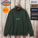 【Dickies】 DICKIES ディッキーズ トレーナー ハーフジップ ロゴ 刺繍 スウェットシャツ コットン 綿 100% 裏起毛 ワーク ストリート ブ...