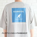 【KANGOL】 カンゴール Tシャツ BOXプリント レイヤード Tシャツ ワンポイントワッペン刺繍 ストリート ダンス ユニセックス サイズ M L XL 綿 100％ ビックシルエット ルーズシルエット kangolTシャツ カンゴールTシャツ