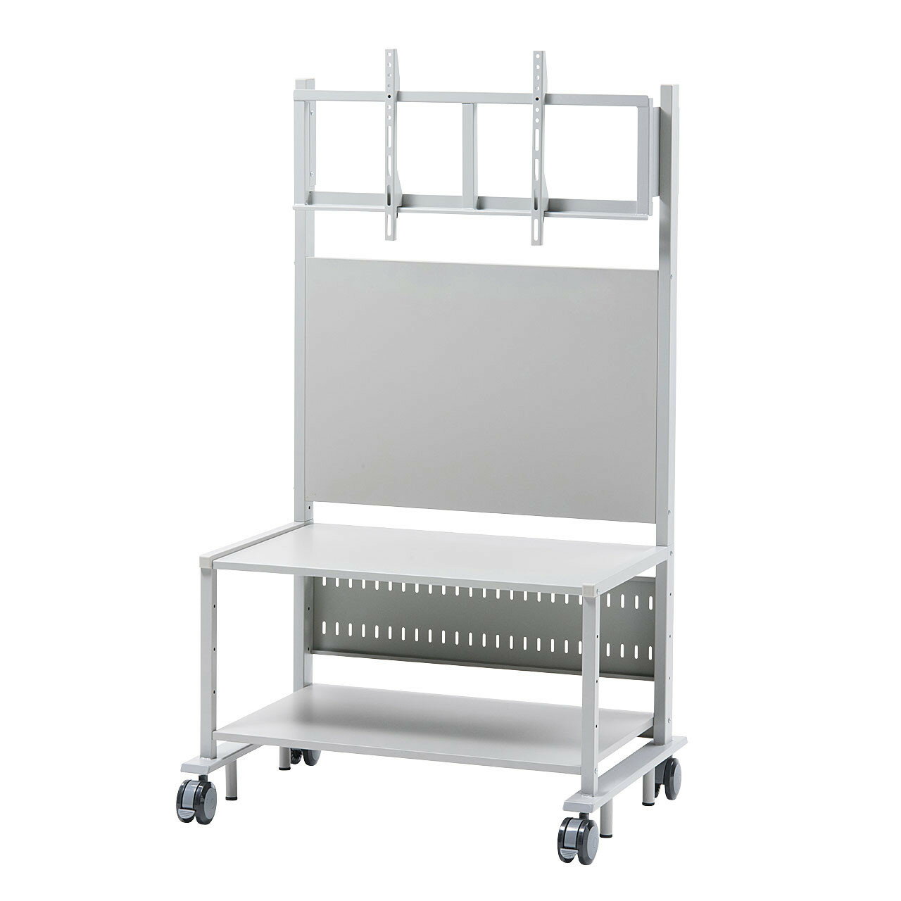 【メーカー在庫限り】 サンワサプライ CR-PL101SCGY 55〜84型対応液晶ディスプレイスタンド