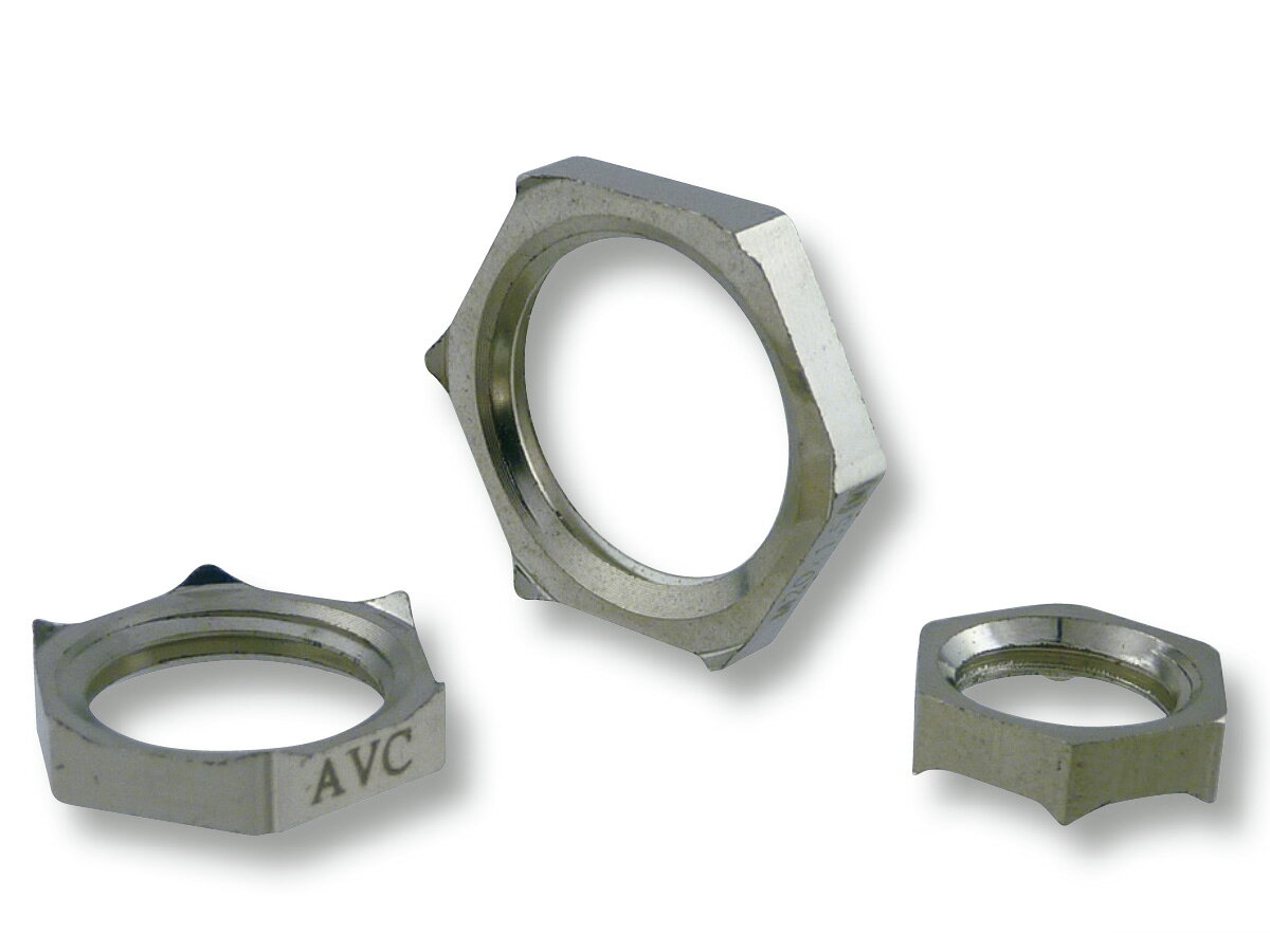 House Building Materials - 日本AVC EMC対策用ロックナット 光沢シルバー P-LEB-M25 10個入