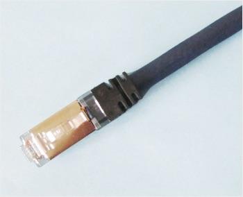 Cross （~5 m） - 冨士電線 4HFS-TPCC6A-PATCH-FA-B25B-P高遮蔽型 Cat6A シールドプラグ付産業用LANケーブル (濃青) 25m 4HFS-TPCC 6A-PATCH-FA-B25B-P
