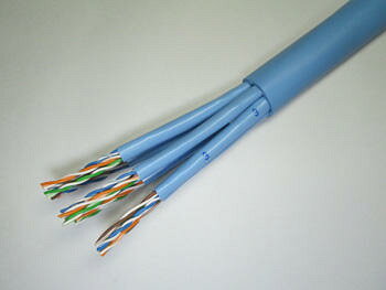 冨士電線 EM-TPCC5IS0.5X24P60m環境対応 Cat5e 屋内用 LANケーブル インナーシース EM-TPCC 5 IS 0.5mm×24P (薄青) 60m
