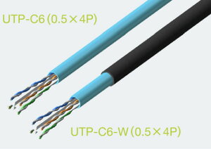 関西通信電線 UTP-C6 0.5 x 4P Cat6 LANケーブル 100m LAN配線用ケーブル 6色