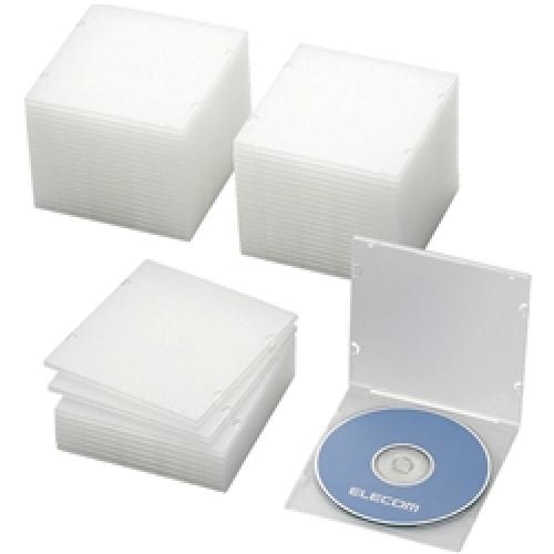 型番:CCD-JPCS50CRJANコード:4953103399938■割れに強いしなやかなPP素材を採用したBlu-ray/DVD/CDケースです。 ■厚さ約5mmのスリムタイプなので、同じスペースでも標準タイプに比べて多くの枚数を収納可能です。 ■ケース1枚に付きディスクを1枚収納可能です。 ■ケース内側に歌詞カードやインデックスカードも収納可能です。 ■収容メディア:Blu-ray Disc/DVD/CD ■収容枚数(ケース1枚あたり):1枚 ■ジャケット収納:○ ■外形寸法:幅133.0×奥行5.2×高さ125.3mm ■重量:31g(1枚) ■入り数:50 ■材質:ポリプロピレン ■本体カラー:クリア