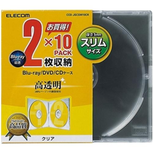 ELECOM CCD-JSCSW10CR Blu-ray/DVD/CDץ饱/2Ǽ/10ѥå/ꥢ