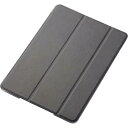 ELECOM TB-A18RWVBK 9.7インチiPad 2018年モデル&2017年モデル用フラップカバー/背面クリア/ソフトレザー/2アングル/スリープ対応/ブラック