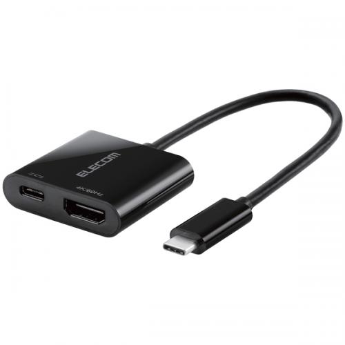 ELECOM AD-CHDMIPDBK USB Type-CfϊA_v^/USB Type-C - HDMId|[g/ubN