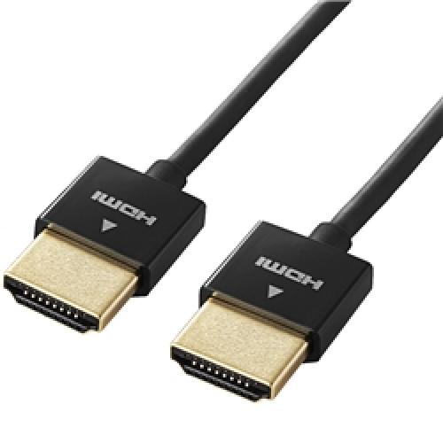 ELECOM DH-HD14SS07BK HDMI�����֥�/�������ͥå��б�/�����ѡ������/0.7m/�֥�å�